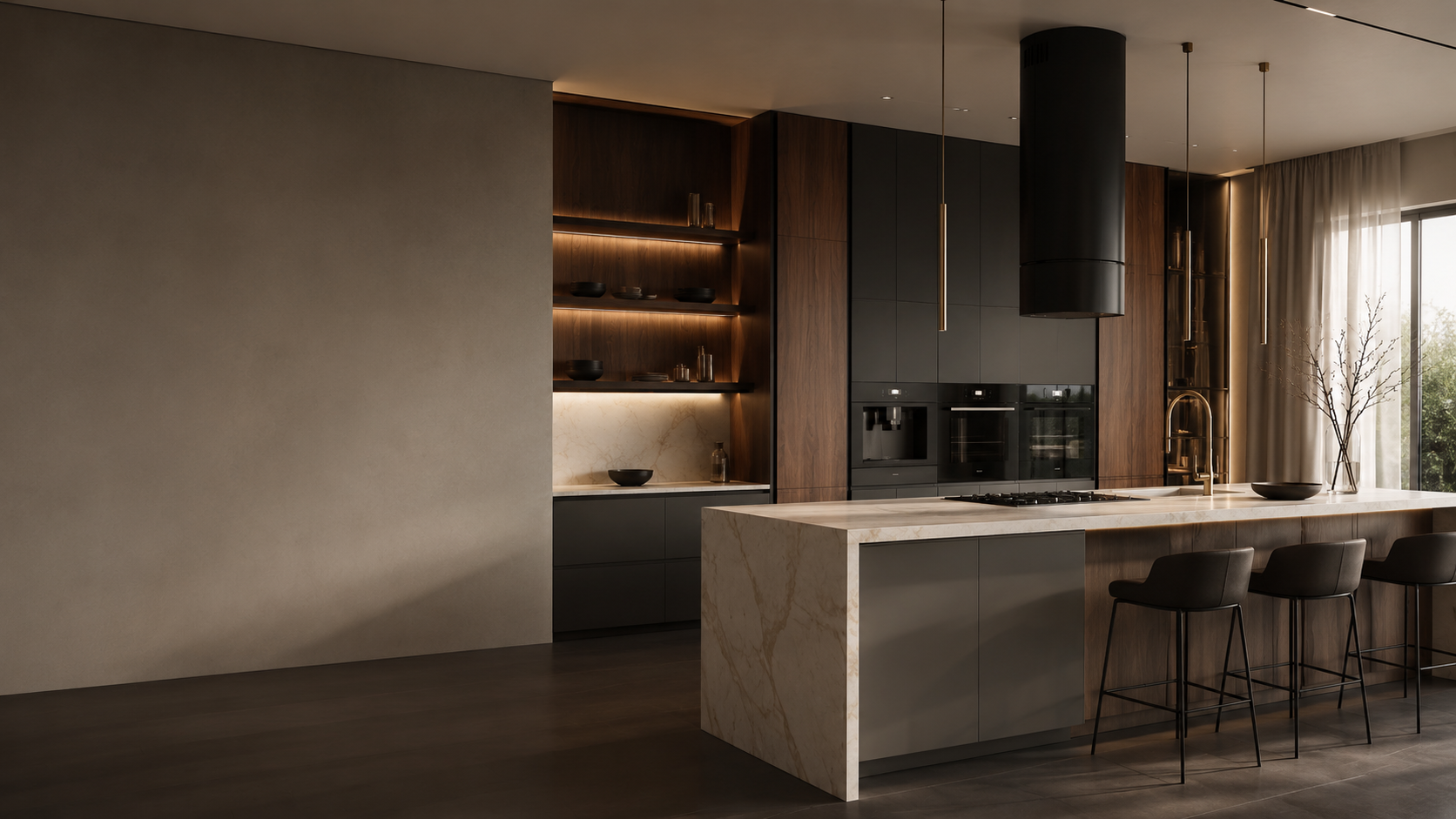 Premium Bin Haider kitchen concept with refined cabinetry